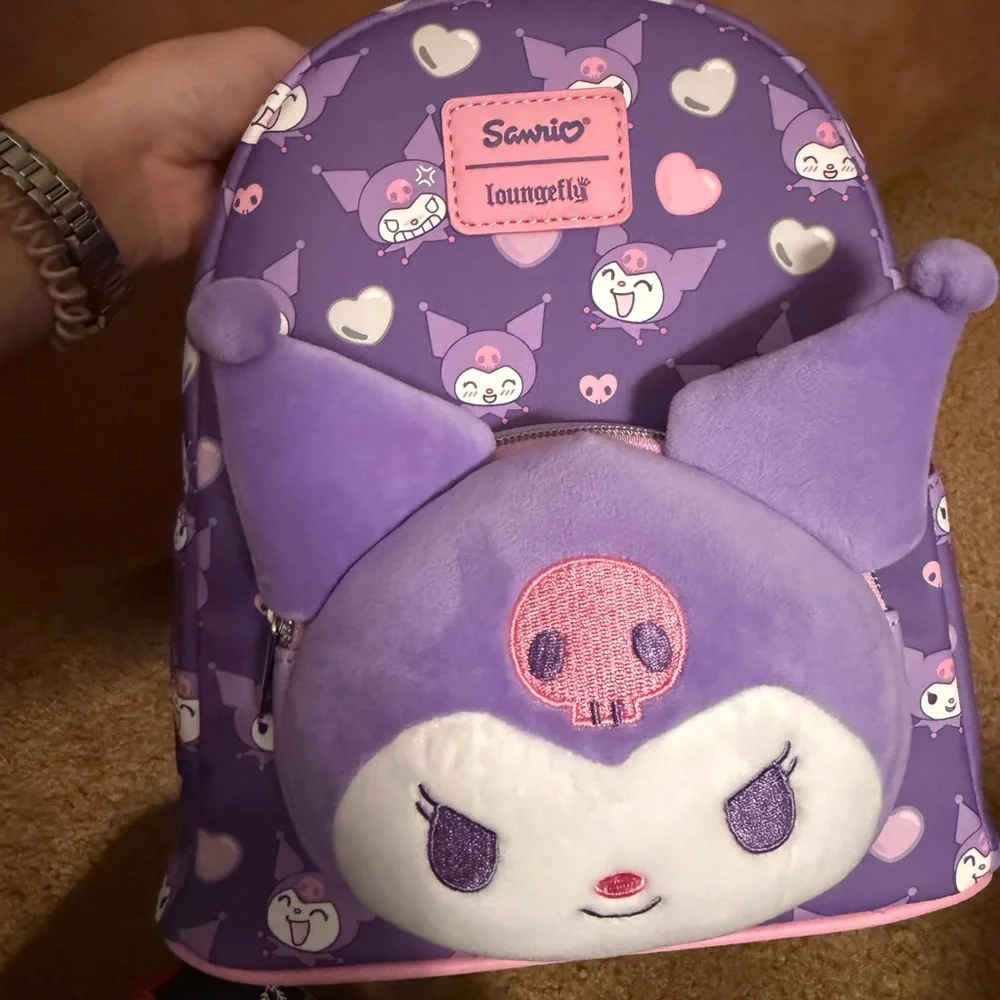 Loungefly Sanrio Purple Kuromi Backpack - Picture 1 of 7